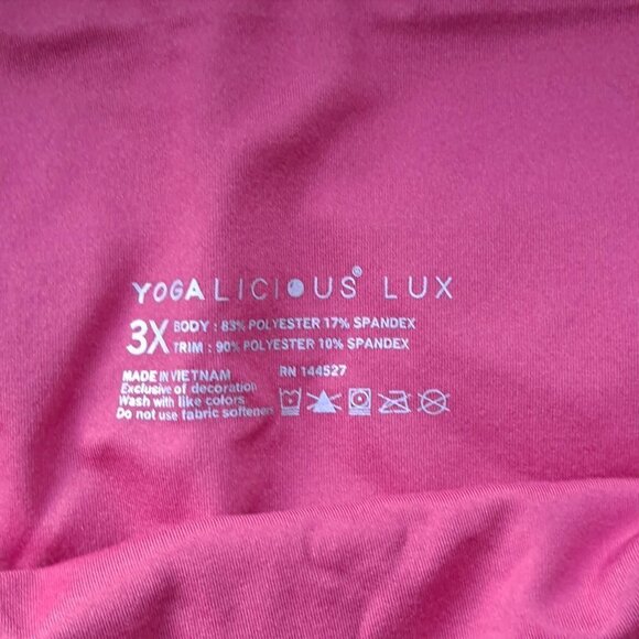 Yogalicious Lux Size 3X Earth Red Leggings Polygiene Odor Free NWT - Picture 4 of 10